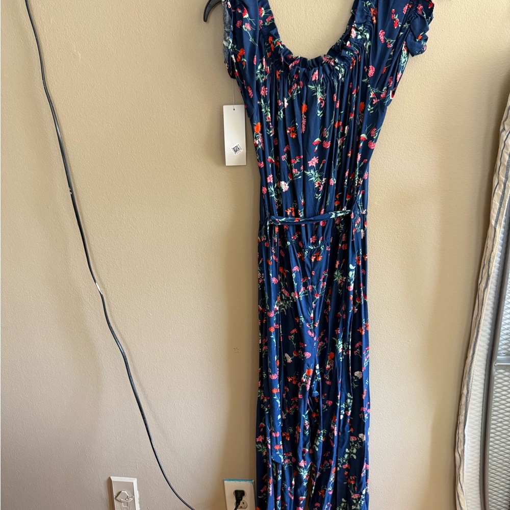 Floral Maxi Dress in Navy